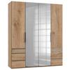Ormar S Klasičnim Vratima Level 36 A - boje hrasta/boje kroma, Moderno, drvni materijal (200/236/58cm) - Modern Living