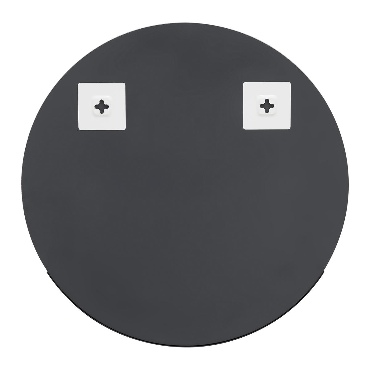 Wandspiegel Maren Schwarz  Ø ca. 50cm - Schwarz, MODERN, Glas/Metall (50cm) - Mömax