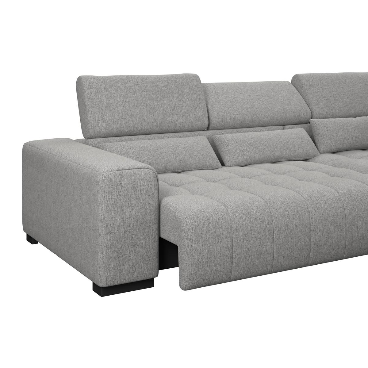 Kutna Garnitura Matera - tamno siva/crna, Trend, tekstil/drvo (311/226cm)