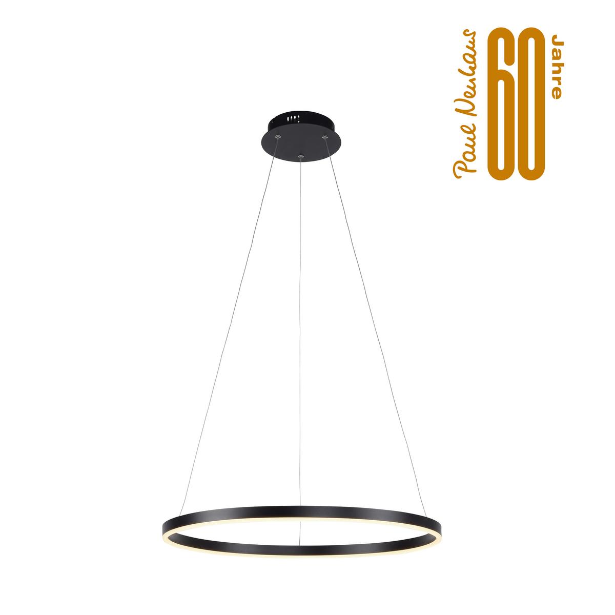 LAMPA WISZĄCA LED 15394-13 RITUS - antracytowy, Design, tworzywo sztuczne/metal (58,5/58,5/120cm)