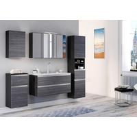 Badezimmer in Silber/ Eichefarbe 'Arezzo' - Eichefarben/Silberfarben, Basics, Holzwerkstoff/Stein (100cm) - Held