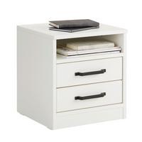 Nachtkästchen in Weiß - Schwarz/Weiß, ROMANTIK / LANDHAUS, Holz/Holzwerkstoff (41/46/41cm) - Mömax