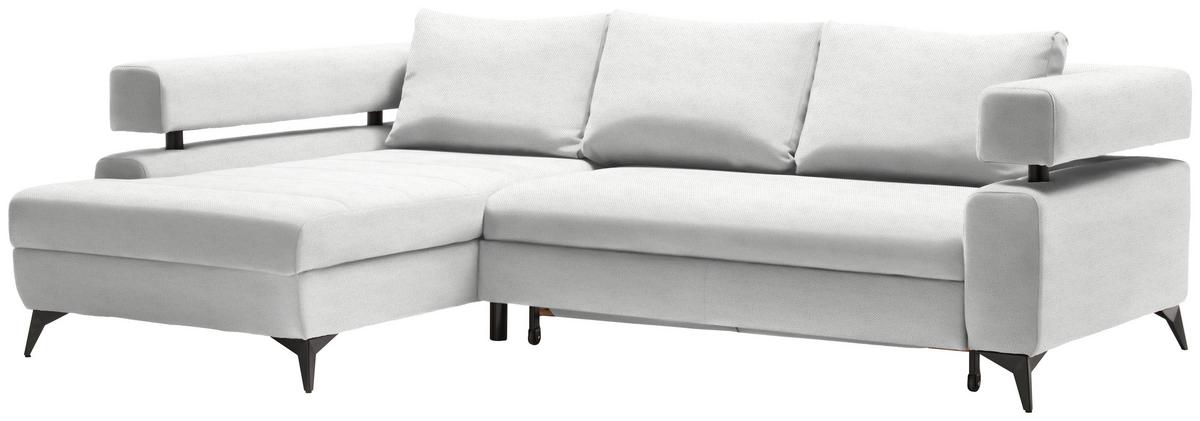 Kutna Garnitura Rosalie - bijela/crna, Konvencionalno, tekstil/metal (184/265cm) - Modern Living