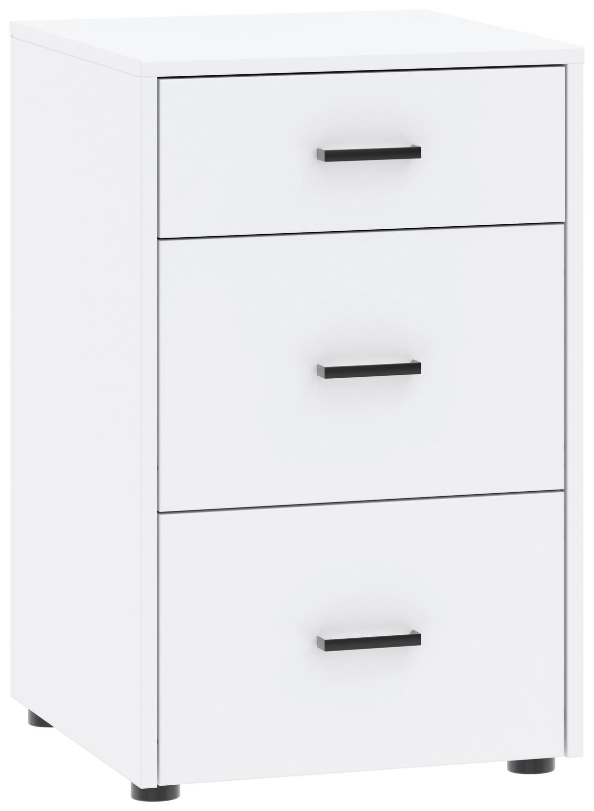 Unterbauschrank Kivo Weiß - Schwarz/Weiß, MODERN, Holzwerkstoff/Kunststoff (45/69,8/52,1cm) - Based