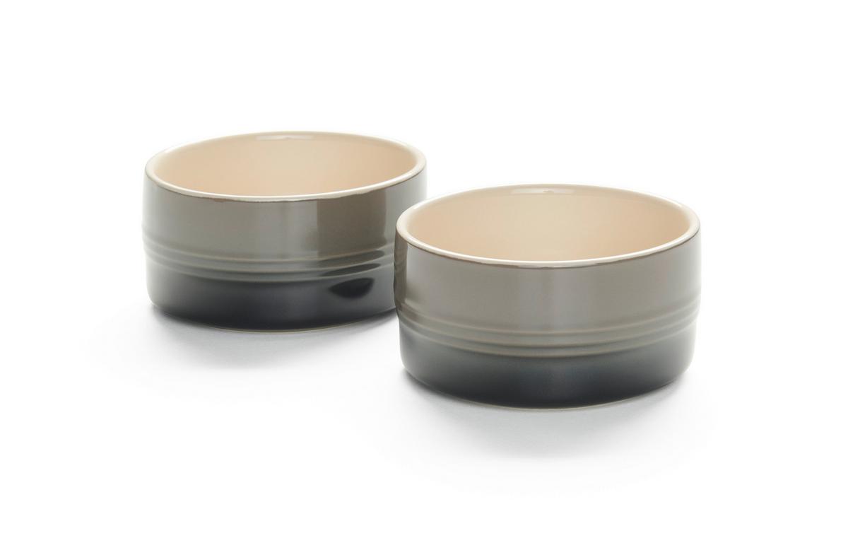 Auflaufformenset Elisa S Grau, 2-teilig - Grau, Konventionell, Keramik - Mömax