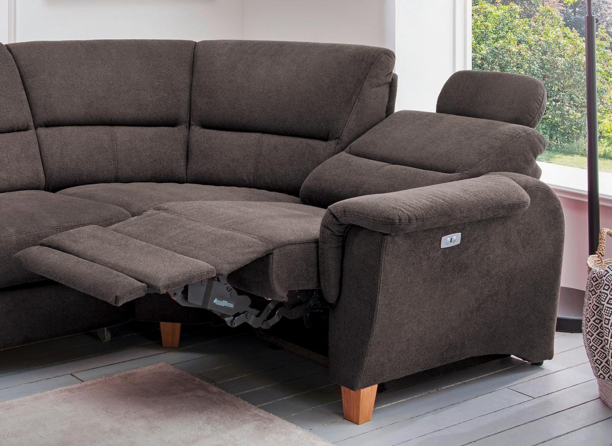 Ecksofa Parole Anthrazit Struktur - Wildeiche/Anthrazit, KONVENTIONELL, Holz/Textil (238/241cm) - Livetastic