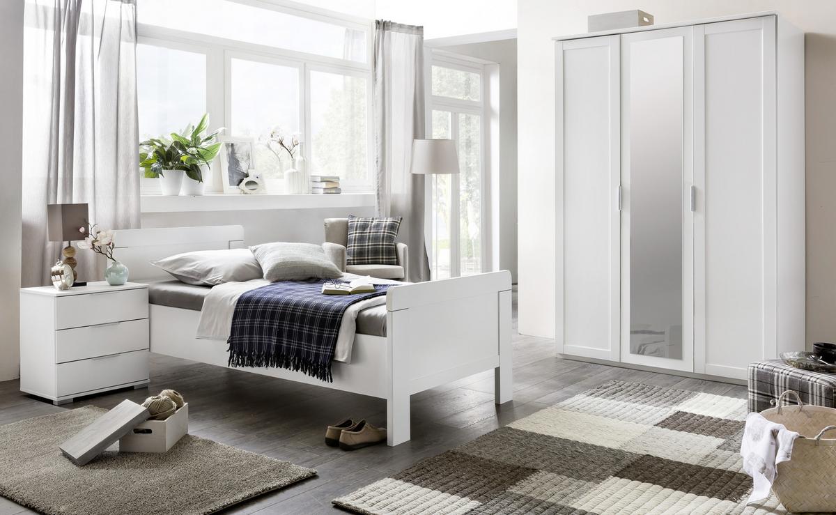 Ormar S Klasičnim Vratima Nadja - bijela/srebrne boje, Konvencionalno, staklo/drvni materijal (135/210/58cm) - Modern Living