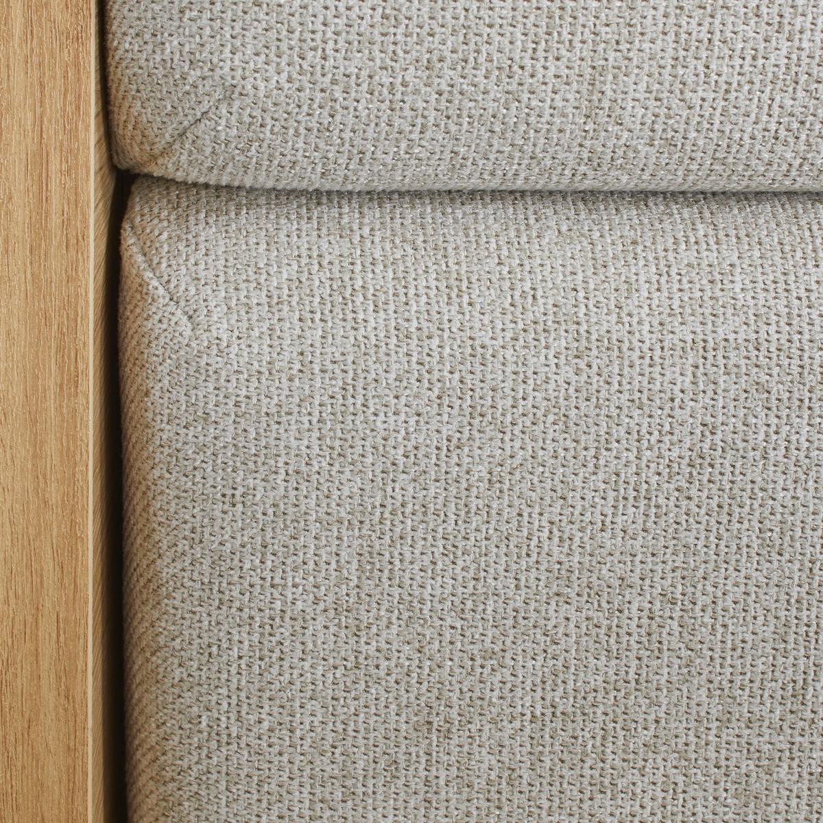 Pat tapițat Dormio cca 180X200 cm stejar/șampanie - culoare lemn stejar/șampanie, Modern, lemn/textil (180/200cm) - Bessagi Home