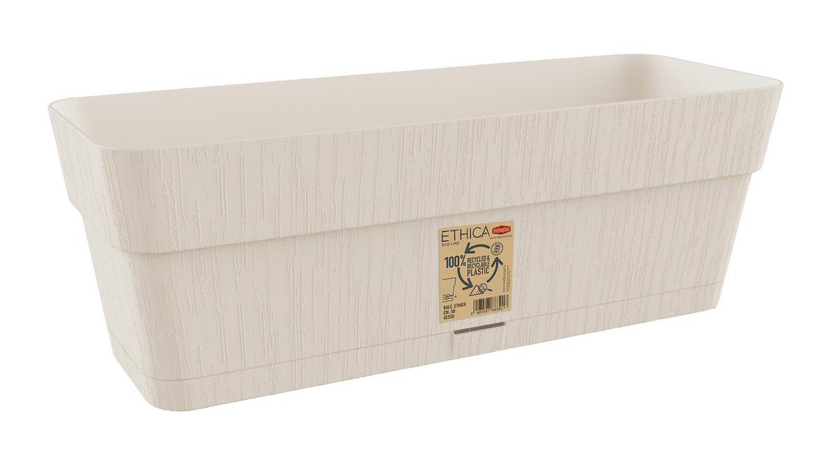 Virágláda Ethica - krémszínű, Basics, műanyag (18/17/50cm)