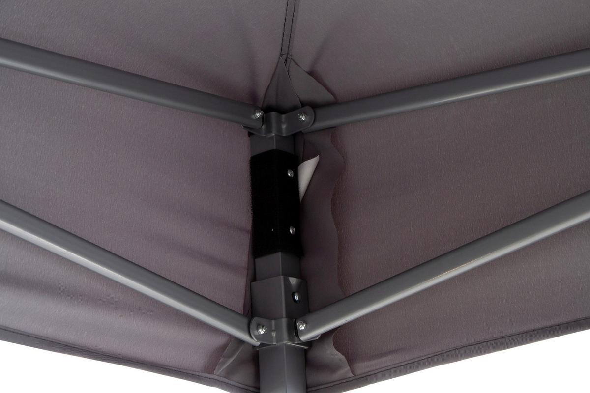 Pavillon 450x300 cm mit Seitenteilen - Grau, KONVENTIONELL, Textil (450/330/300cm) - Siena Garden