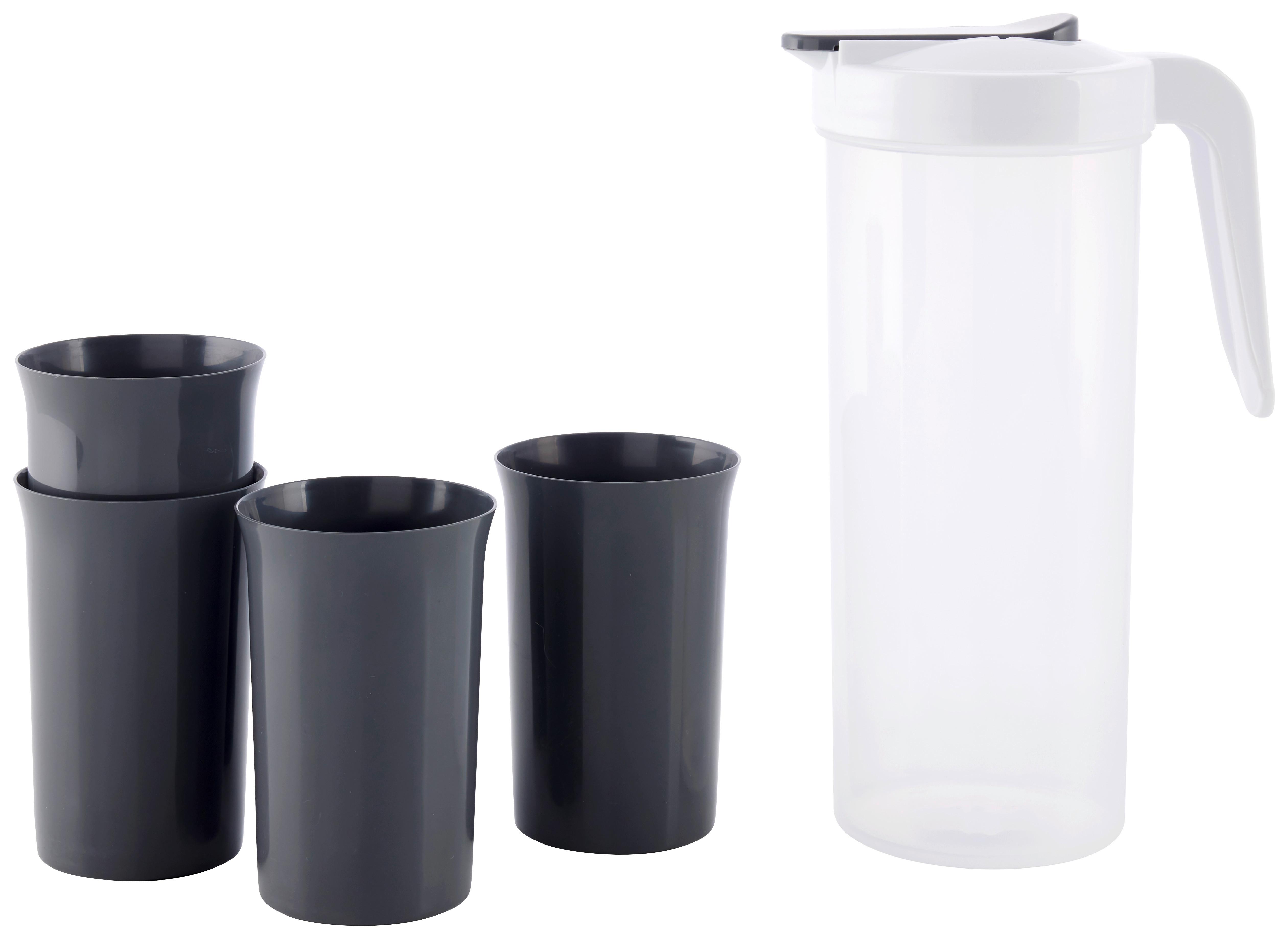 Set Lončkov Michael 5pcs - siva, Moderno, umetna masa - Mömax