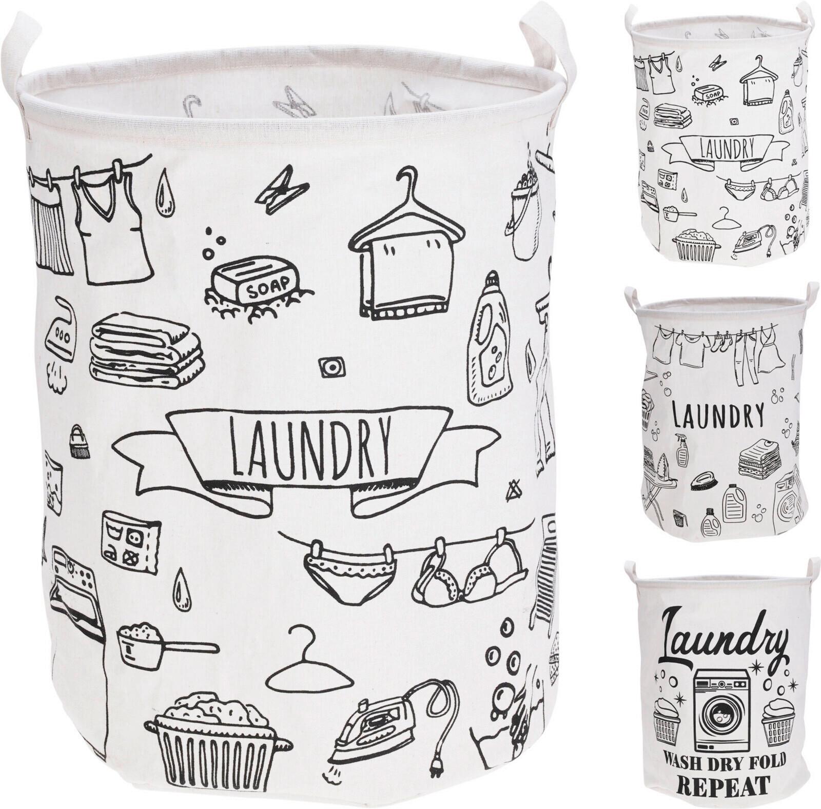 Szennyestartó Laundry - Basics, textil (40/40/50cm)