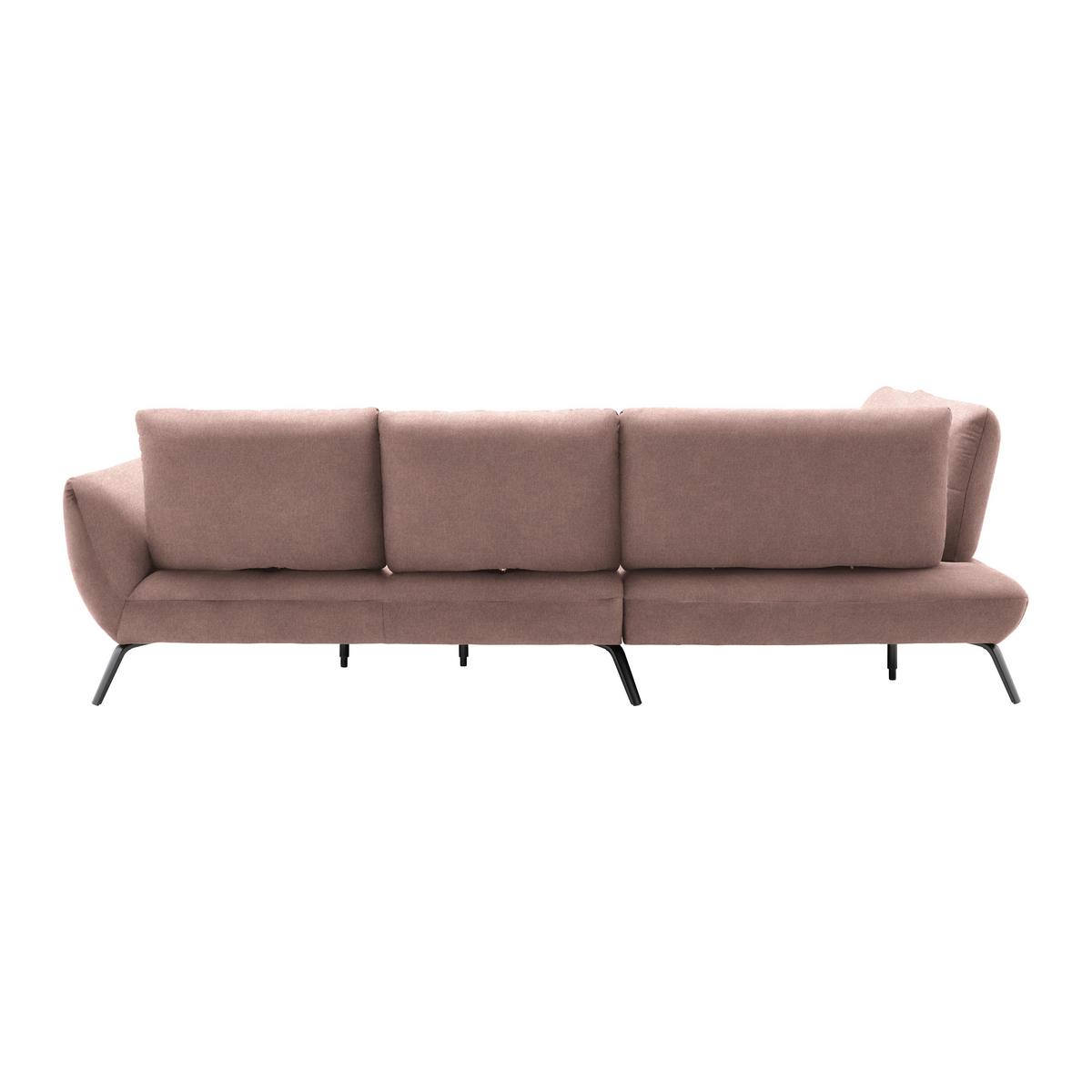 Wohnlandschaft Trendy Rosa - Schwarz/Rosa, MODERN, Holzwerkstoff/Textil (250/93/310cm) - Premium Living