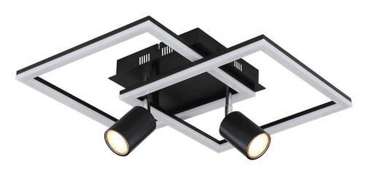 Led Mennyezeti Lámpa 67308-36 - fekete/opál, Design, műanyag/fém (42/42/19cm) - Globo