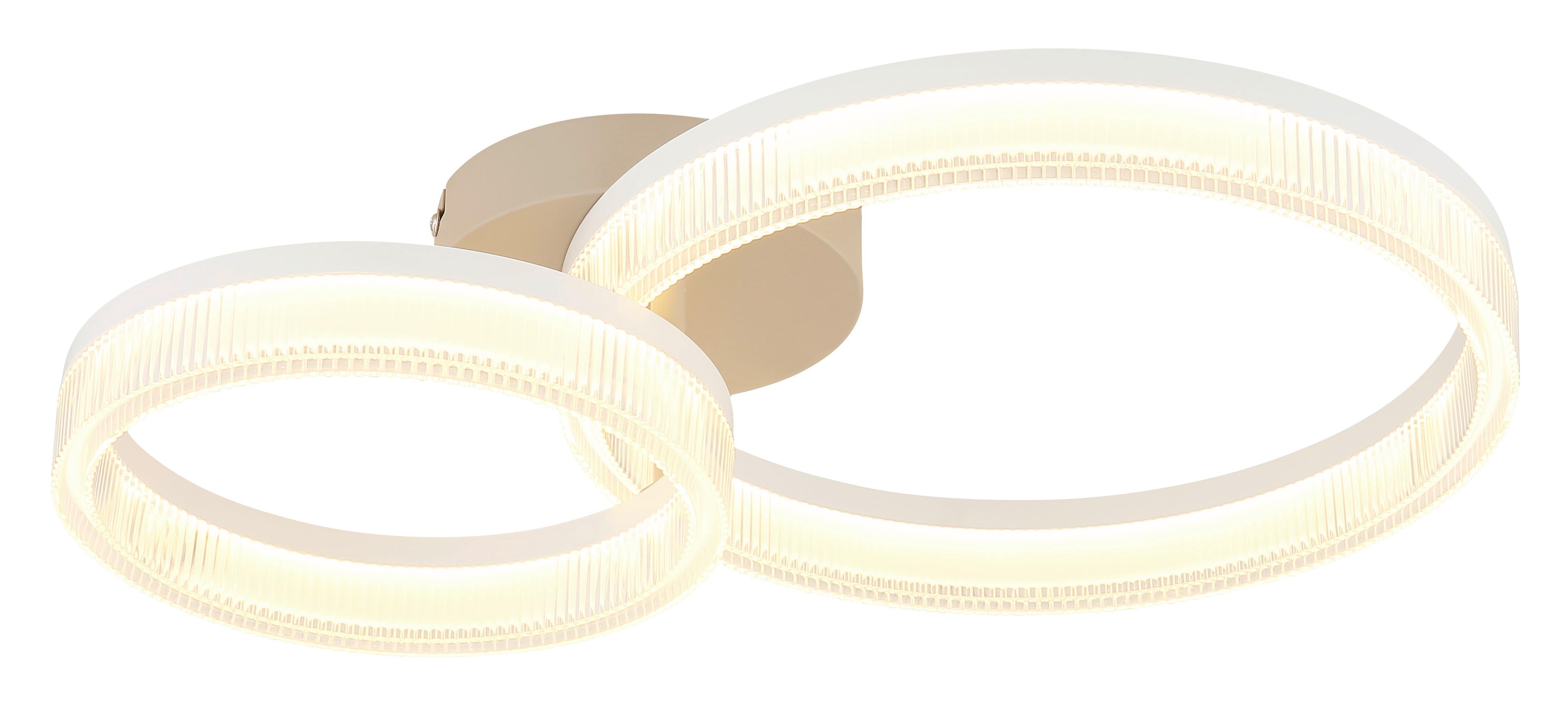 Plafonieră cu LED Zara - alb/nisipiu, plastic/metal (50/33/12,3cm)