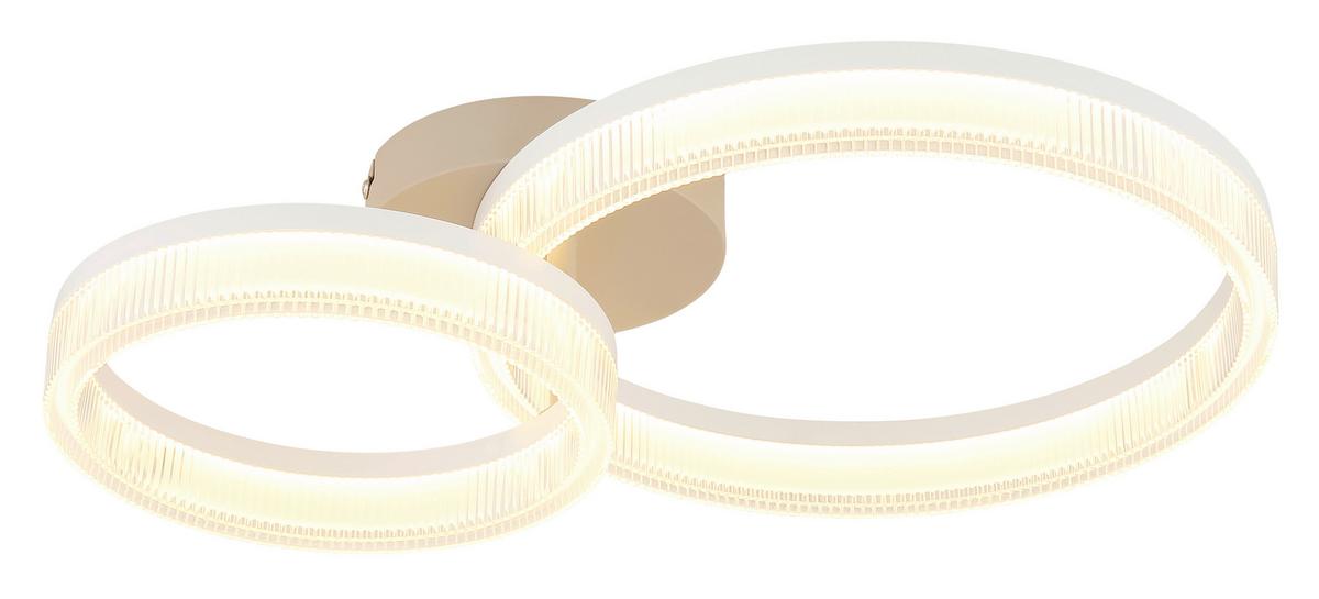 Plafonieră cu LED Zara - alb/nisipiu, plastic/metal (50/33/12,3cm)