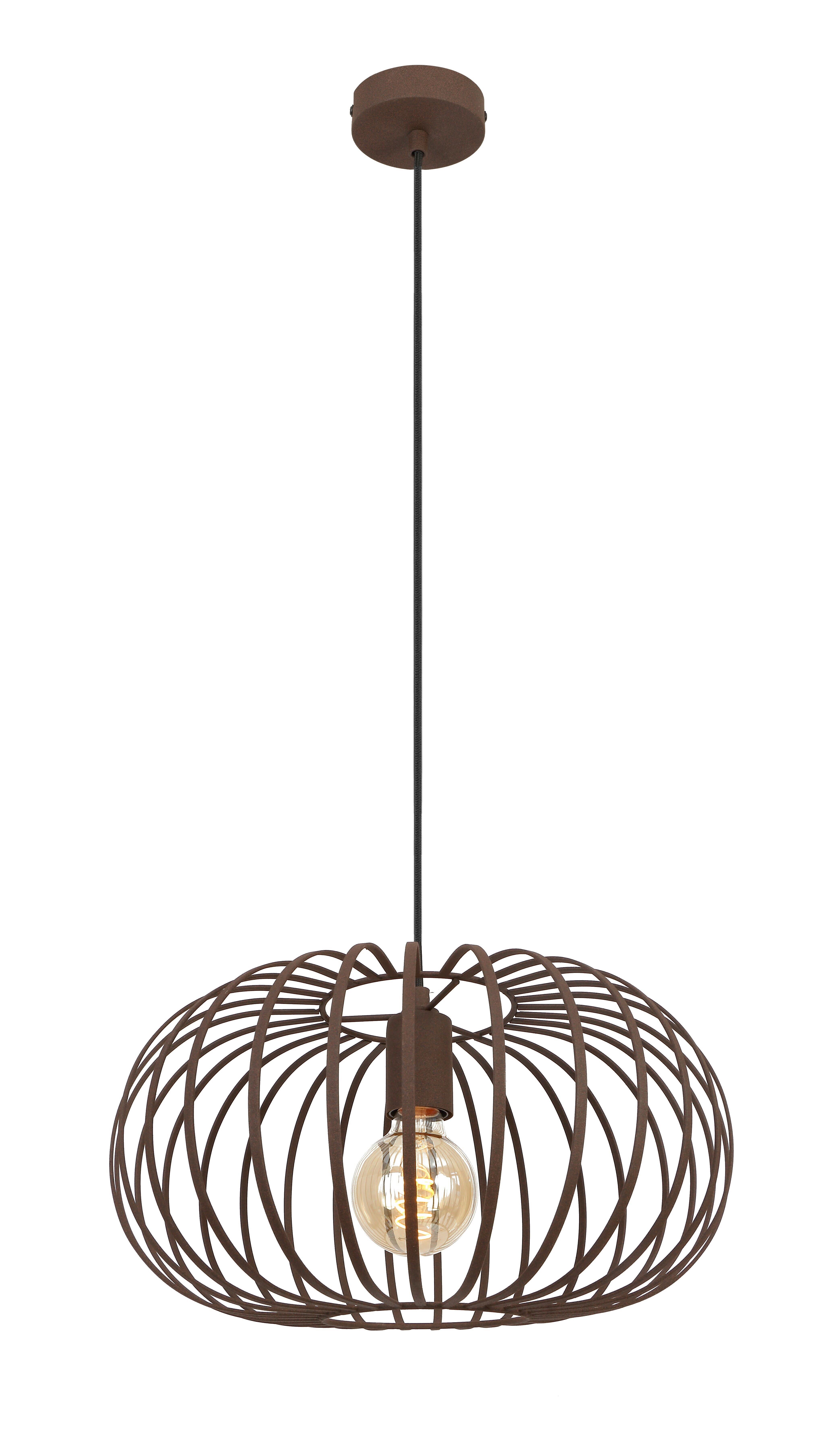 Hängeleuchte Rosti in Schwarz max. 40 Watt - Rostfarben, MODERN, Metall (39/120cm) - Modern Living