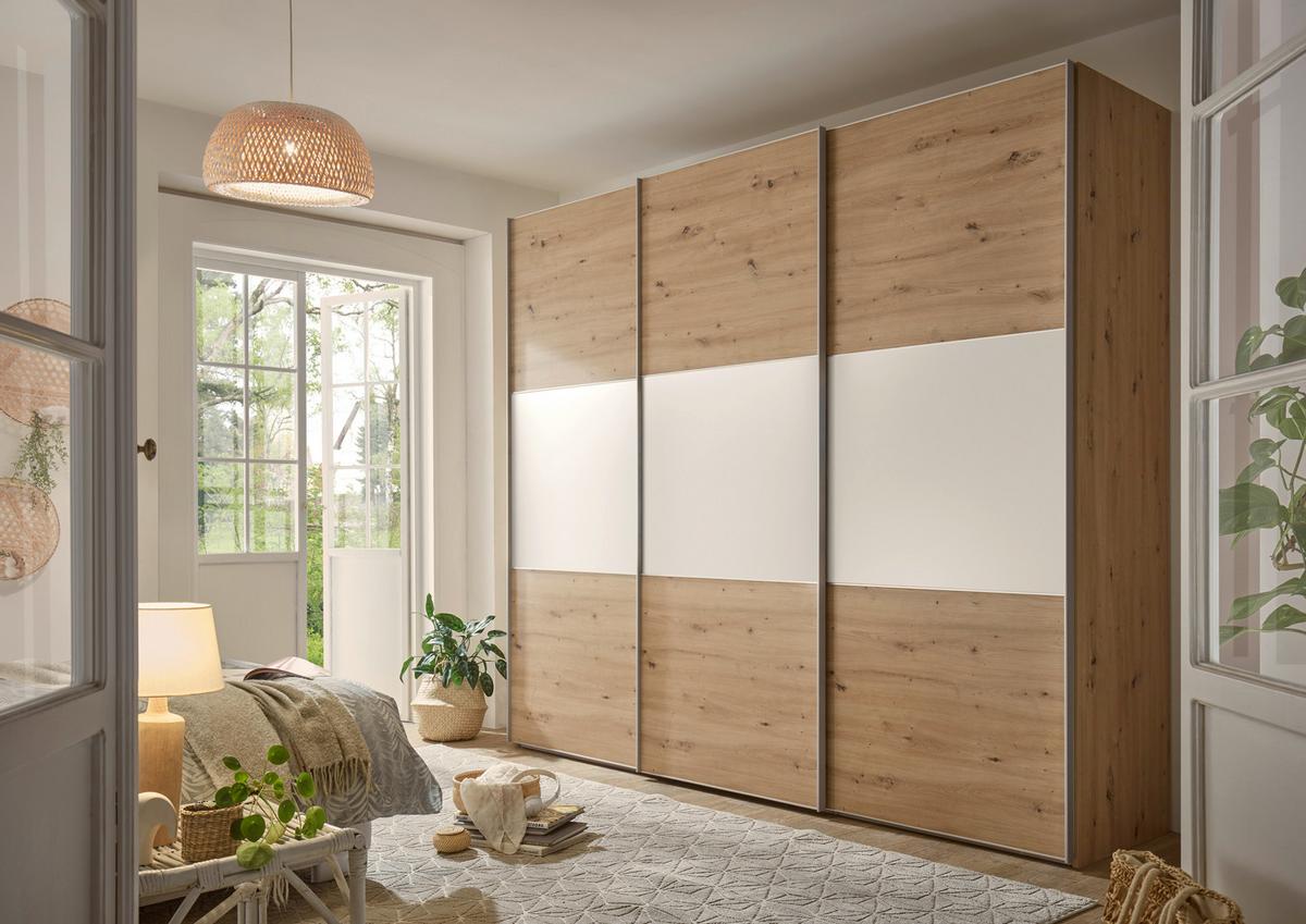 Ormar S Kliznim Vratima Includo - bijela/hrast Artisan, Design (336/222/68cm) - Premium Living