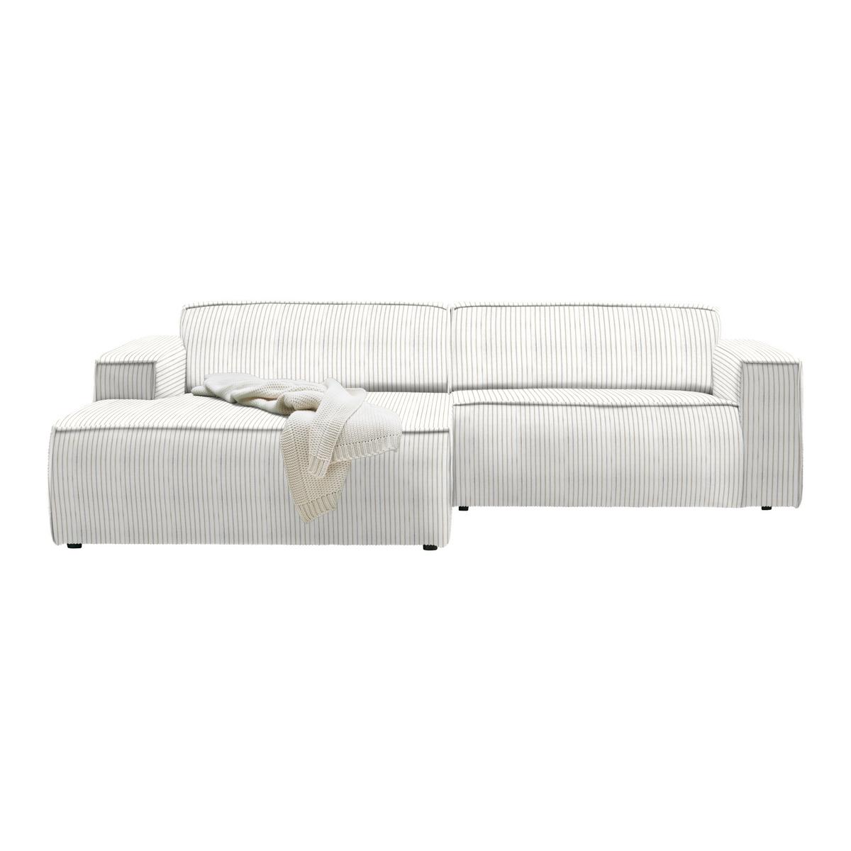 Wohnlandschaft Loft Beige - Beige/Schwarz, MODERN, Kunststoff/Textil (172/75/265cm) - Mömax