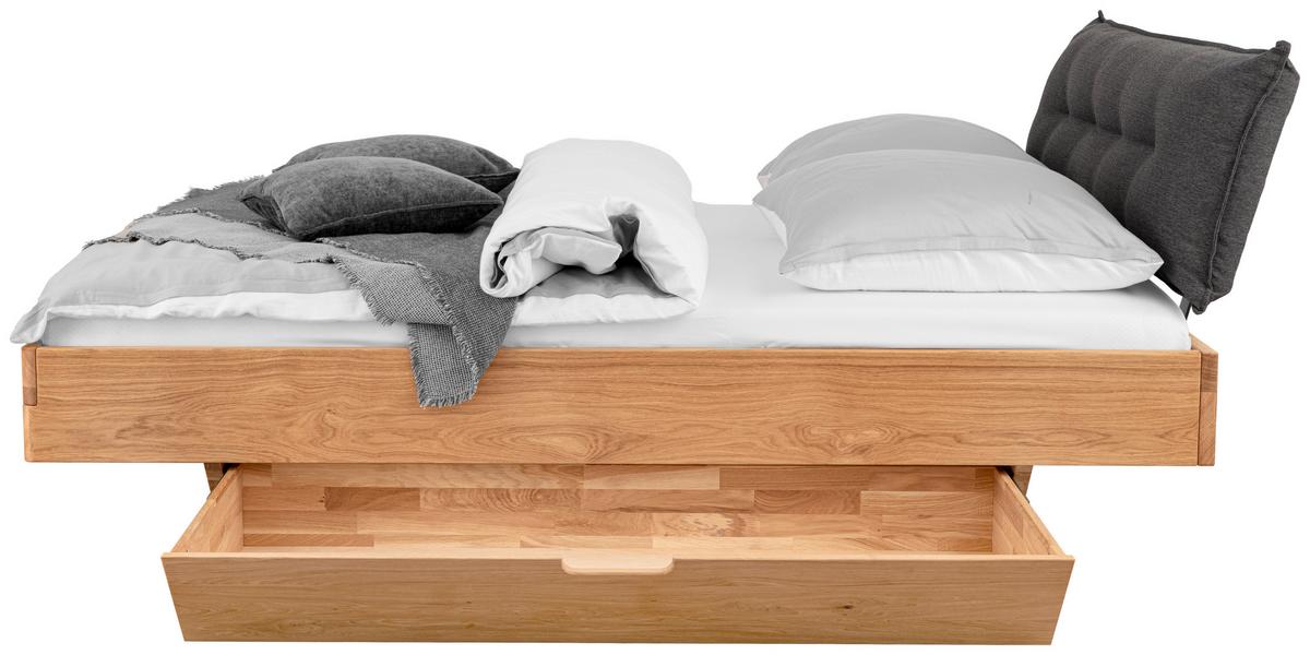 Bett Toledo - D in Eichefarben ca. 180x200cm - Eichefarben, Natur, Holz (186/95/216cm) - Zandiara