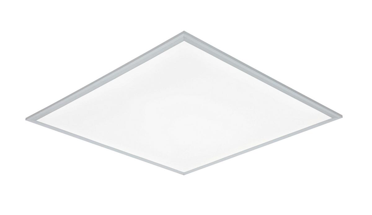 LED-Deckenleuchte Corneluis Silberfarben/Weiss max. 36Watt - Weiss/Silberfarben, Modern, Kunststoff/Metall (60/60/7,5cm) - Mömax