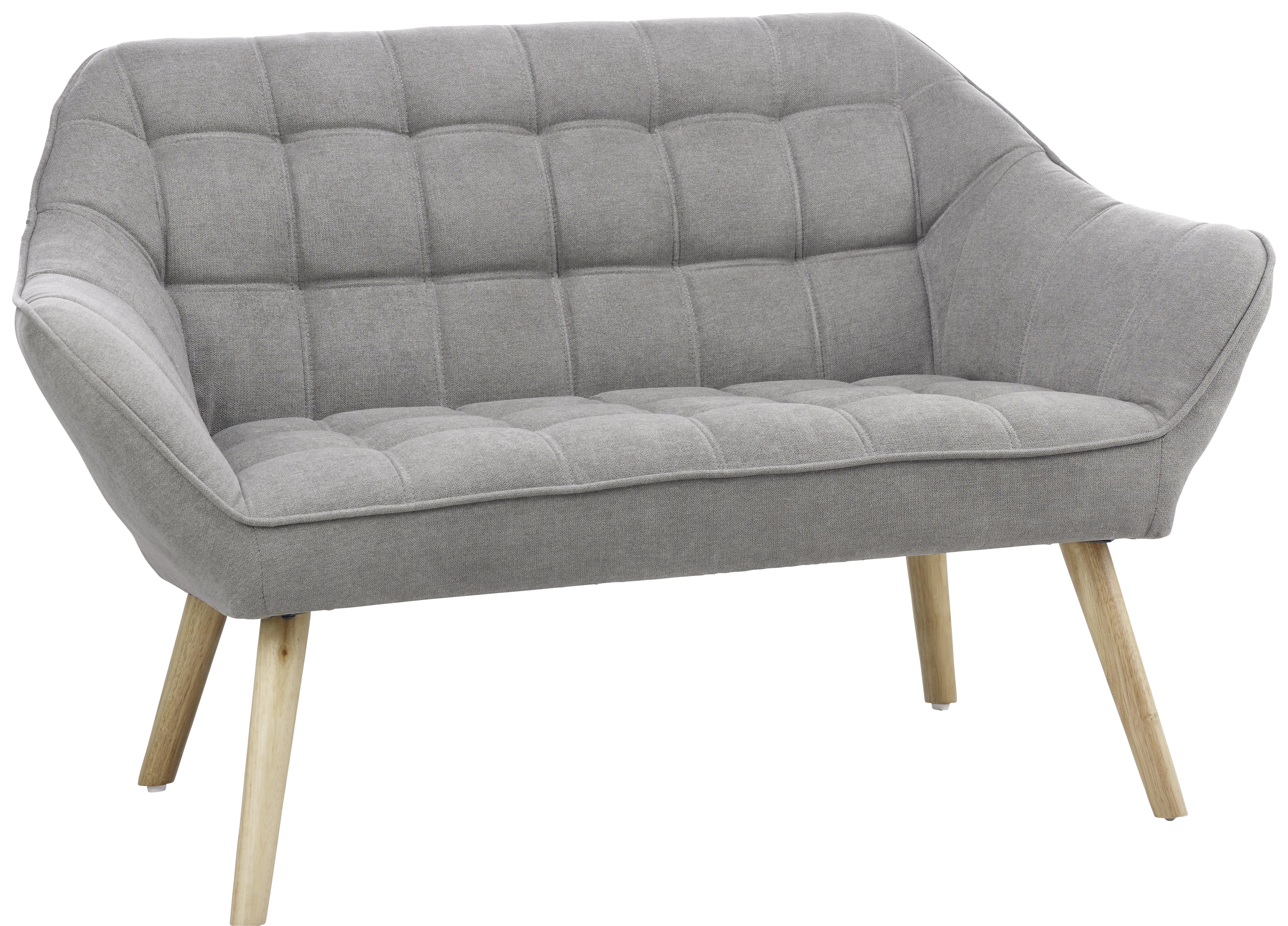 Sofa in Grau "Monique" - Grau, Modern, Holz/Textil (127/76/74,5cm) - Bessagi Home