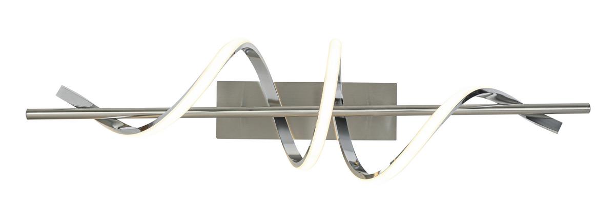 LED-Deckenleuchte Lina Chromfarben max. 20 Watt - Chromfarben/Nickelfarben, Modern, Kunststoff/Metall (20/80/26,5cm) - Mömax