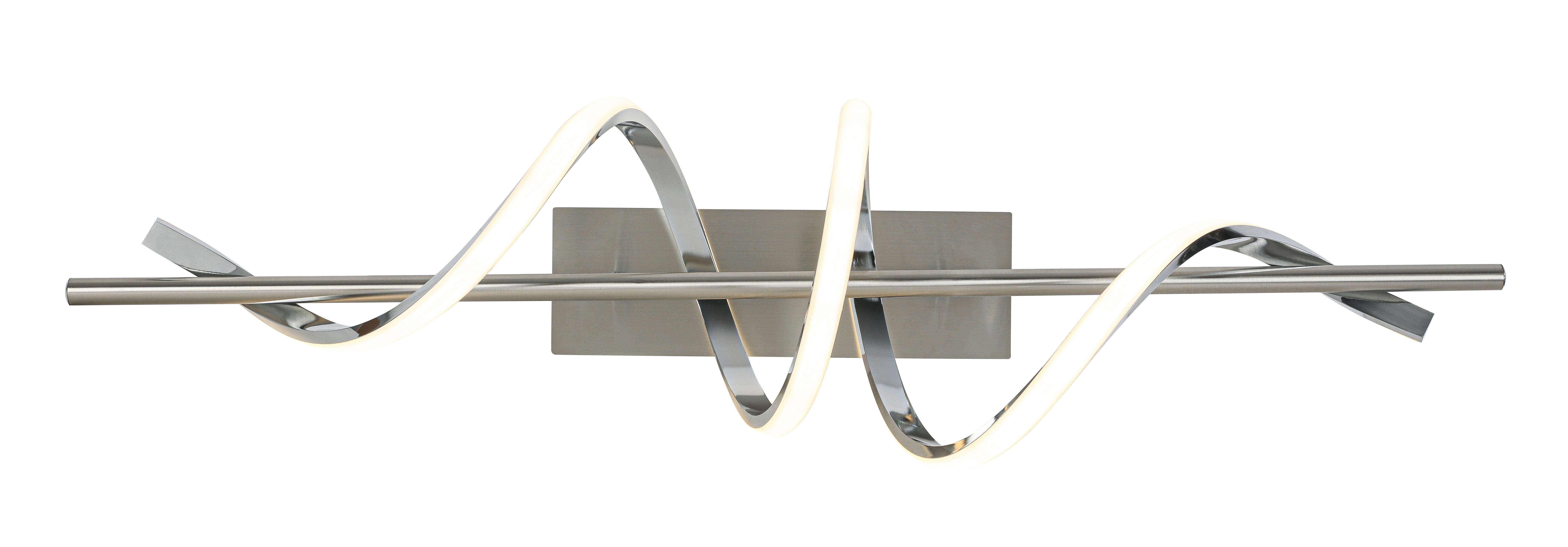 LED-TAKLAMPA LINA - kromfärg/nickelfärgad, Modern, metall/plast (20/80/26,5cm) - Mömax