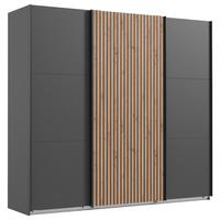 DULAP USI CULISANTE ANDORRA - culoare lemn stejar/grafit, Modern, material pe bază de lemn (250/216/65cm) - Modern Living
