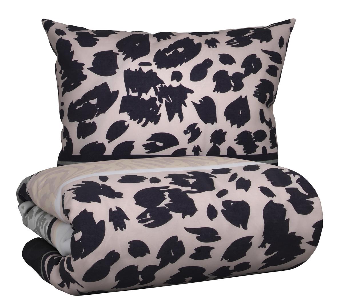 Ágyneműhuzat-garnitúra Sabba - világosszürke/fekete, Lifestyle, textil (140/200cm) - Modern Living