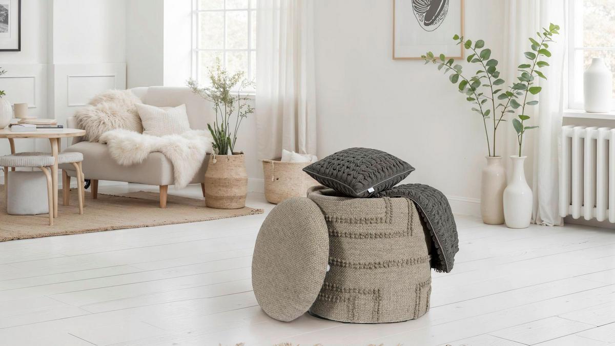 Ülőke Mid.you - barna, Design, textil (40/45/40cm) - MID.YOU