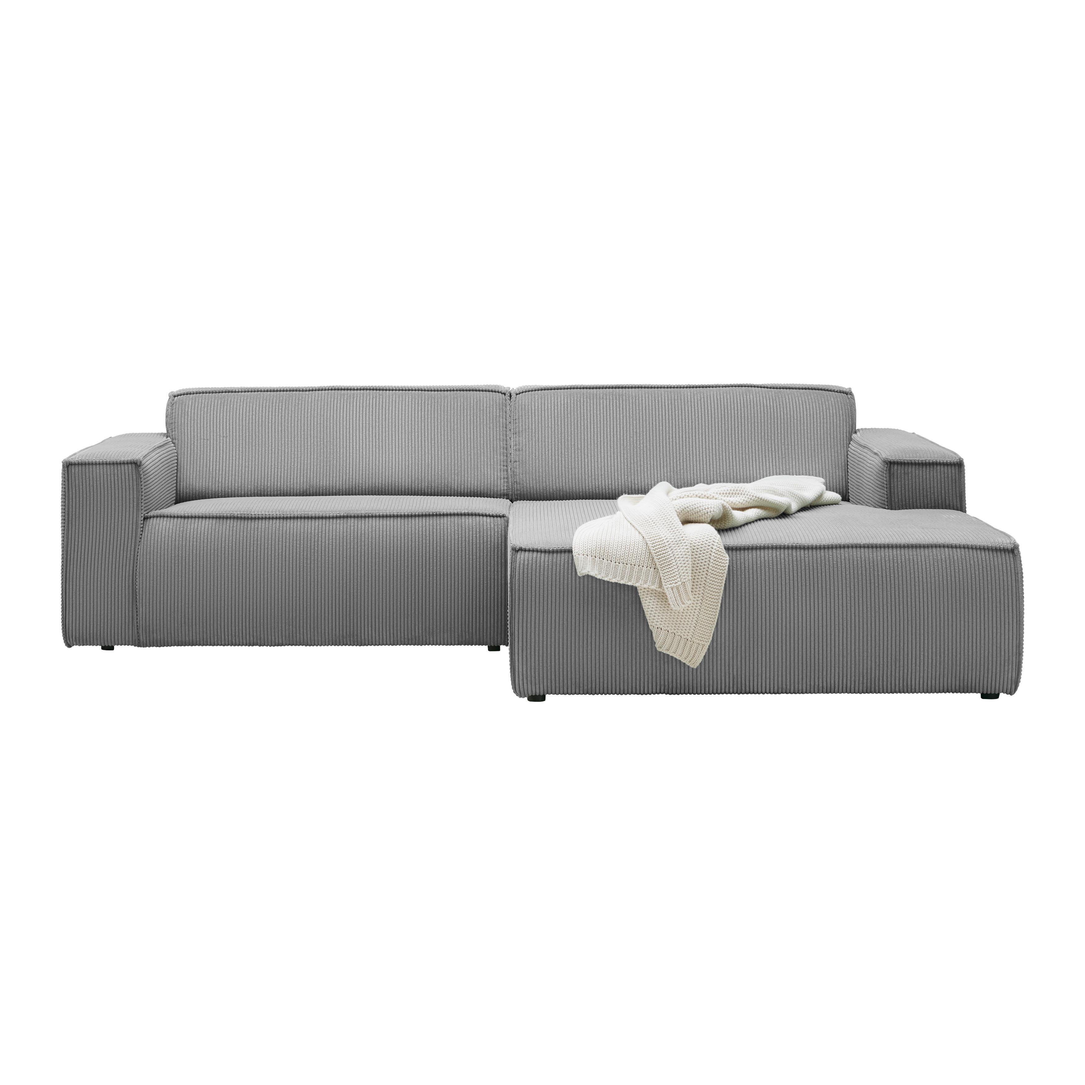Wohnlandschaft Loft Grau - Schwarz/Grau, MODERN, Kunststoff/Textil (265/75/172cm) - Mömax