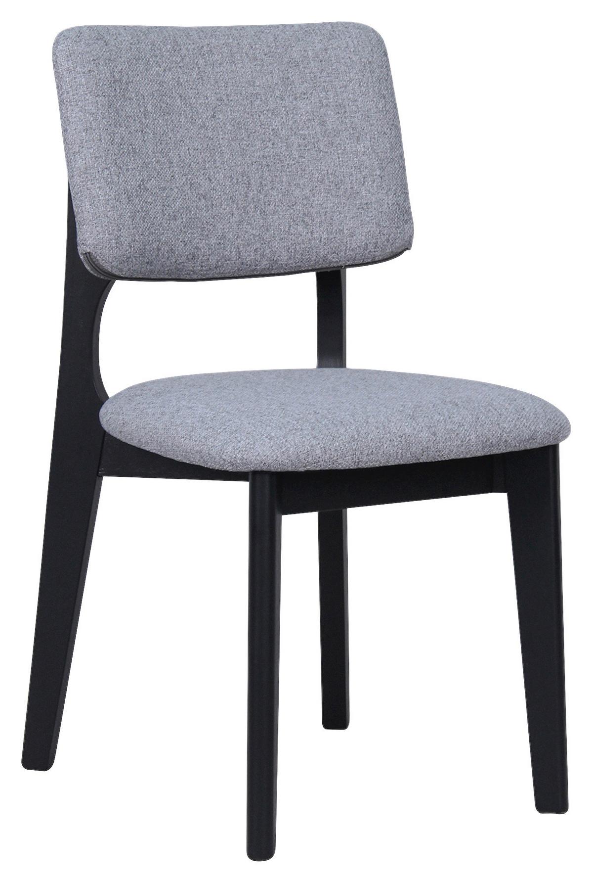 STUHL-SET ELSA - Schwarz/Grau, MODERN, Holz/Textil (48/87/54cm) - MID.YOU