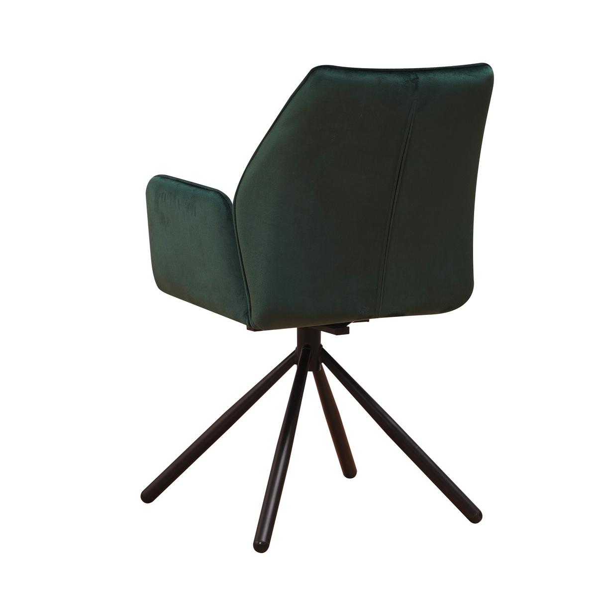 Set Naslanjačev Donny, Zelena, 2 Kos - črna/zelena, Moderno, kovina/tekstil (57,5/92/52cm) - MID.YOU