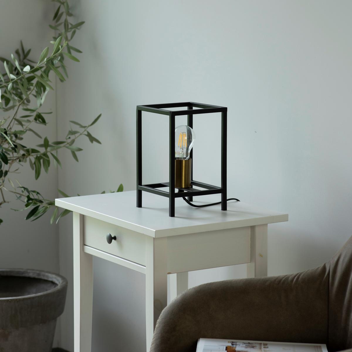 Tischleuchte 15812-60 max. 60 Watt - Messingfarben, Design, Kunststoff/Metall (15/15/23,5cm)