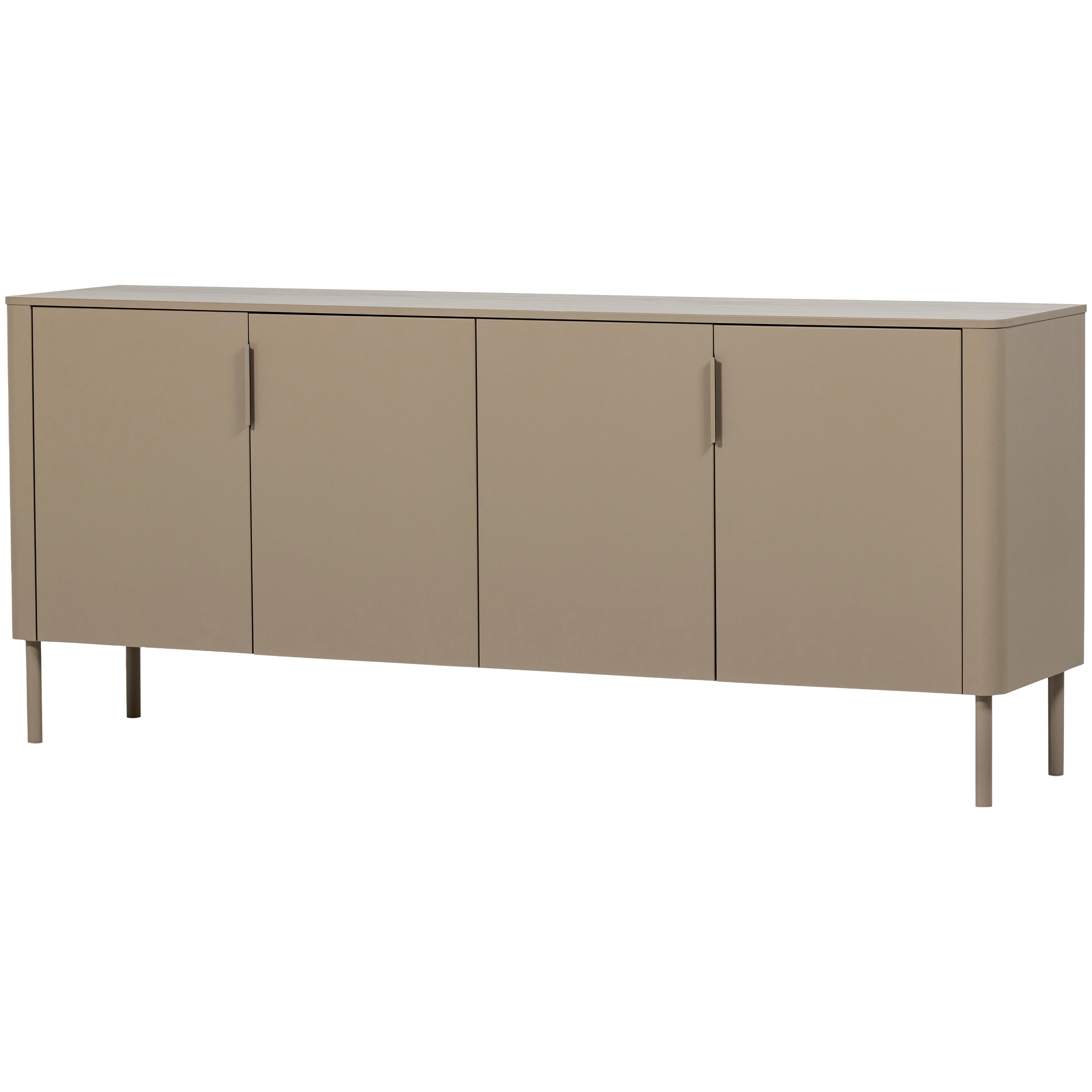 Sideboard Gunnar Schlammfarben B: 201 cm - Schlammfarben/Schwarz, Design, Holz/Metall (201/85/44cm) - Livetastic