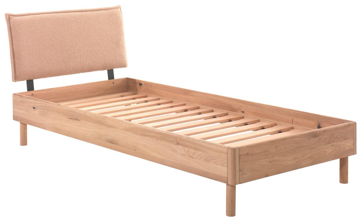 Bett FORREST Naturfarben ca. 90x200 cm Echtholz Eiche - Eichefarben/Beige, MODERN, Holz/Textil (90/200cm) - Vipack