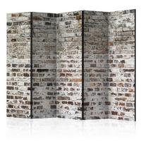 Paravan Old Walls I, 5-Delni, Akustičen - siva/večbarvno, Basics, umetna masa/tekstil (225/172/3cm) - artgeist