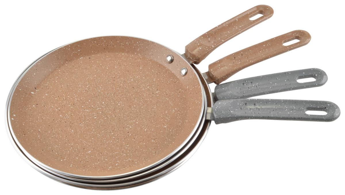 Palacsintasütő Granite Átm. Kb. 24cm - bézs/szürke, fém