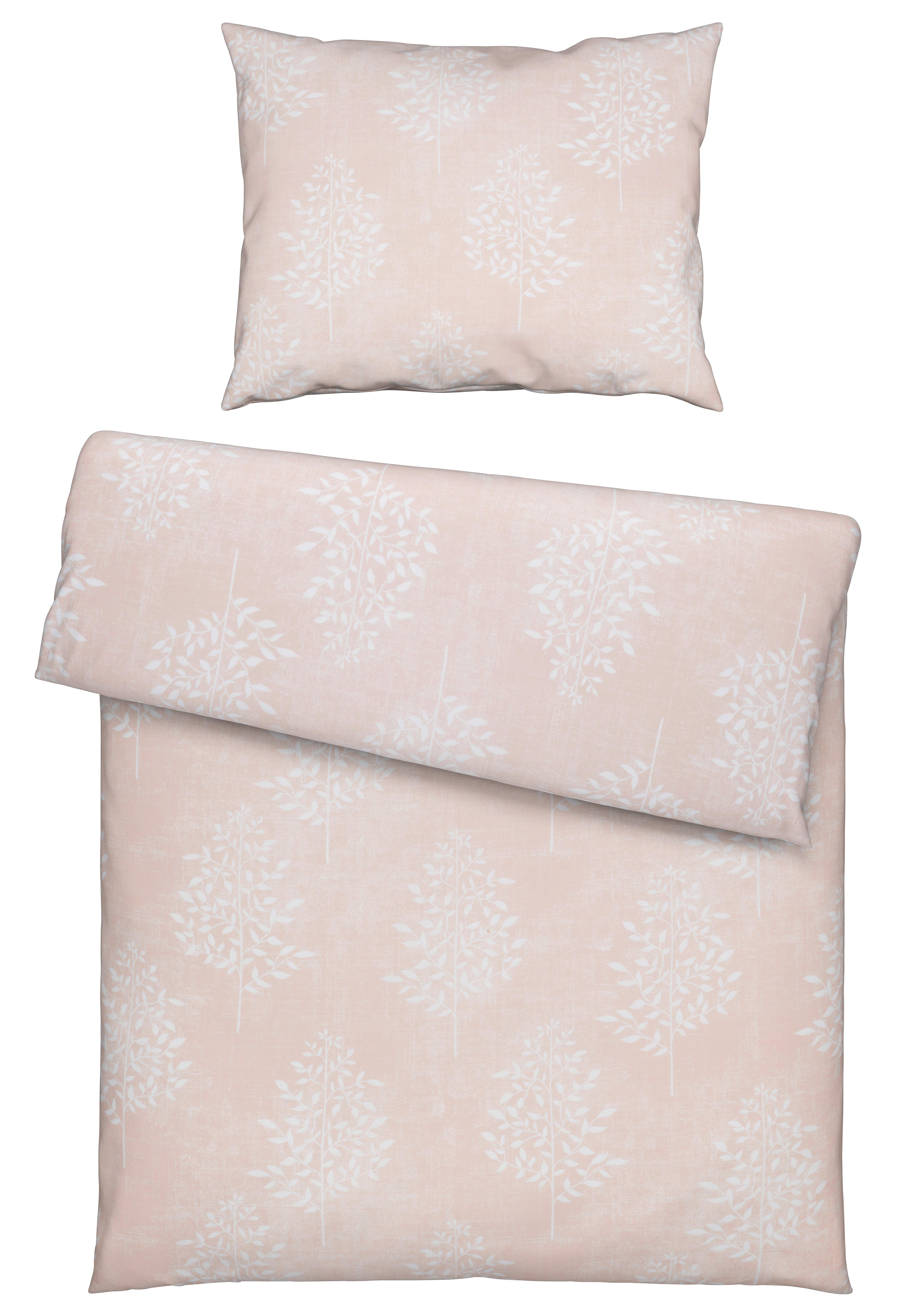 Bettwäsche Lotte ca. 160x210cm - Hellrosa, Romantik / Landhaus, Textil (160/210cm) - Mömax organic living