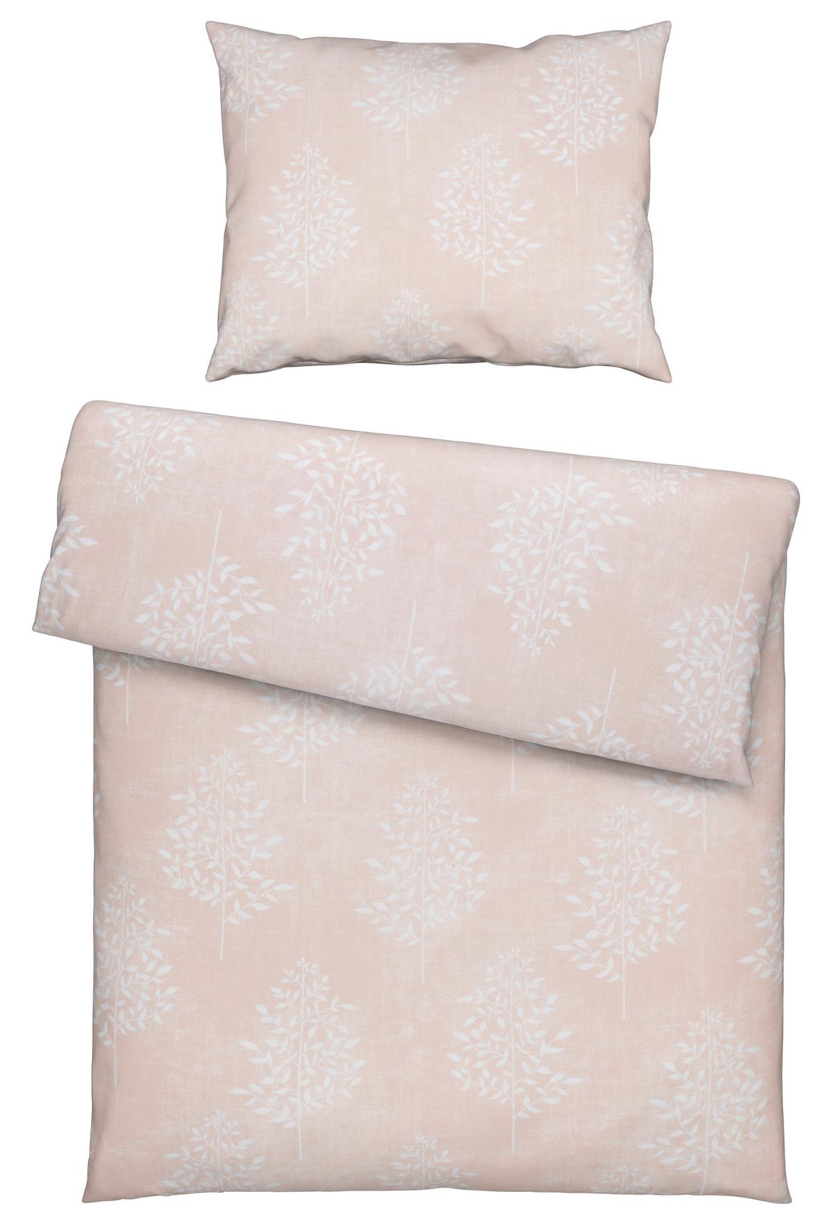 Bettwäsche Lotte ca. 160x210cm - Hellrosa, Romantik / Landhaus, Textil (160/210cm) - Mömax organic living
