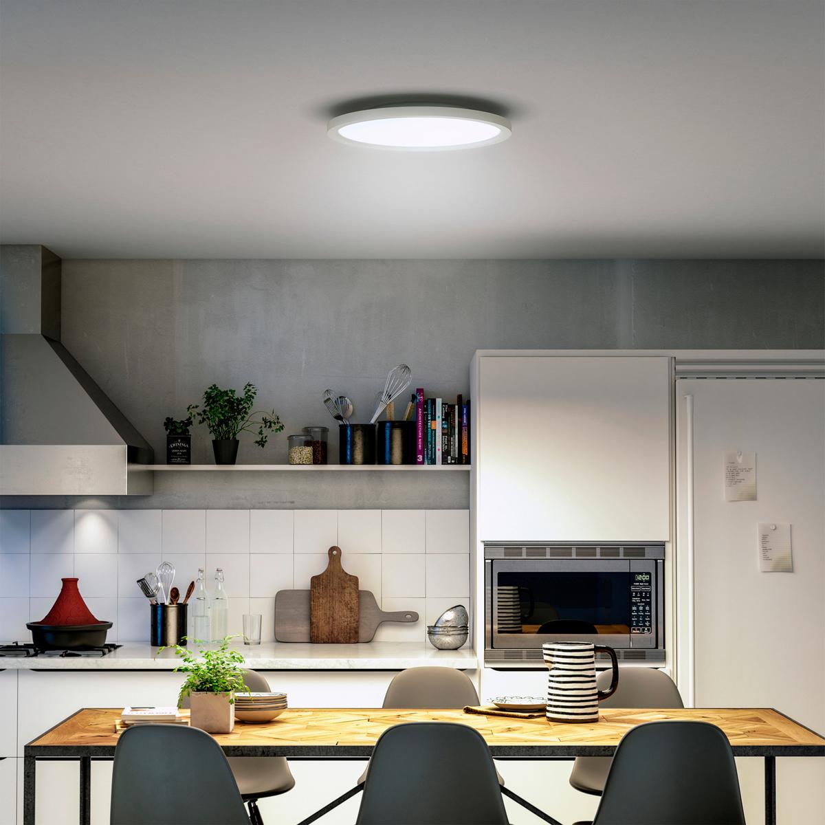 LAMPA SUFITOWA LED 32893800 AURELLE HUE RD - biały, Basics, metal (39,5/39,5/4,7cm) - Philips HUE