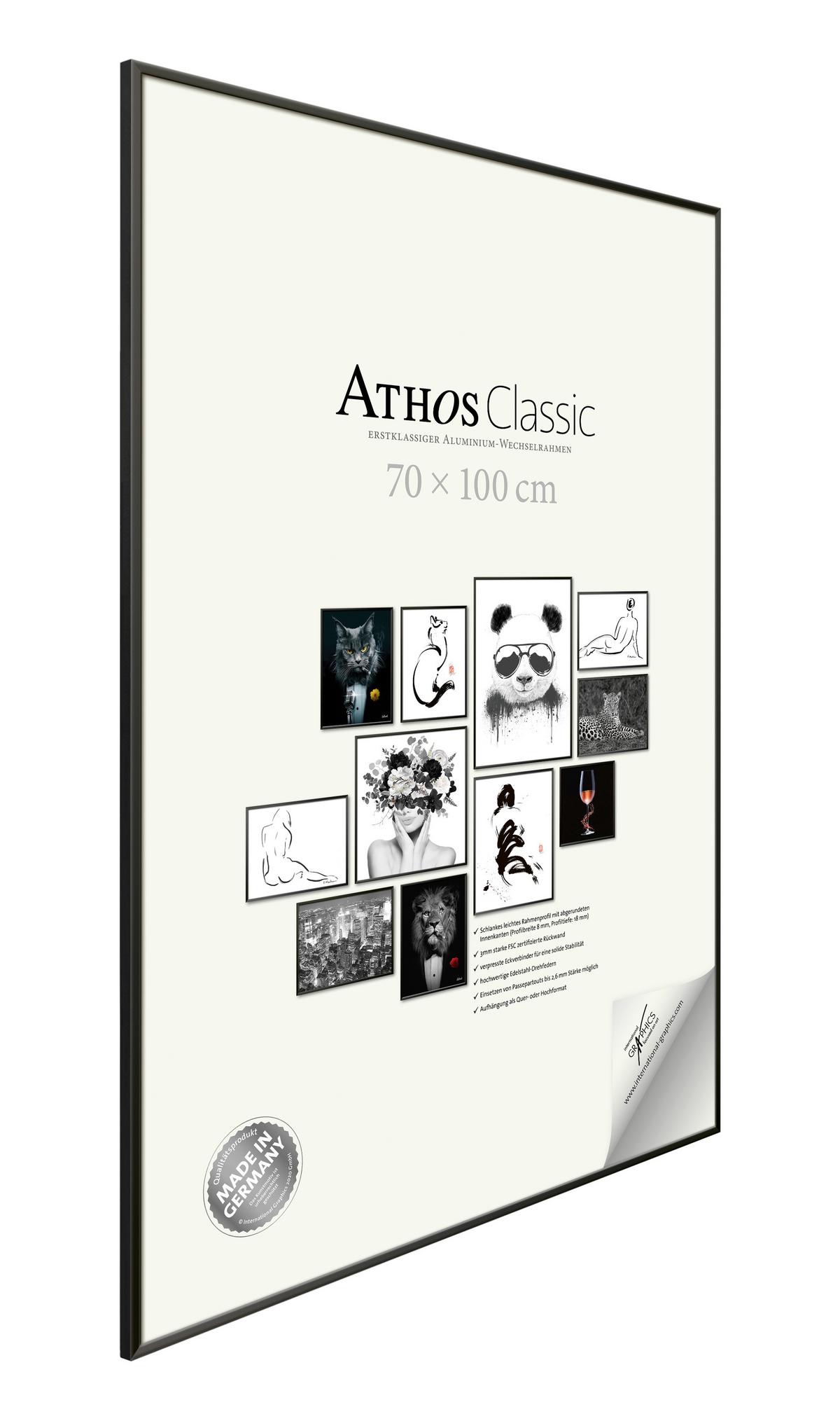 RAMKA NA ZDJĘCIA R-A0117100P - czarny, Basics, materiał drewnopochodny/tworzywo sztuczne (70/100/1,8cm)