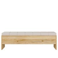 Klupa Bellevue - boje hrasta, Konvencionalno, drvni materijal/tekstil (165,0/51,0/36,8cm) - Modern Living