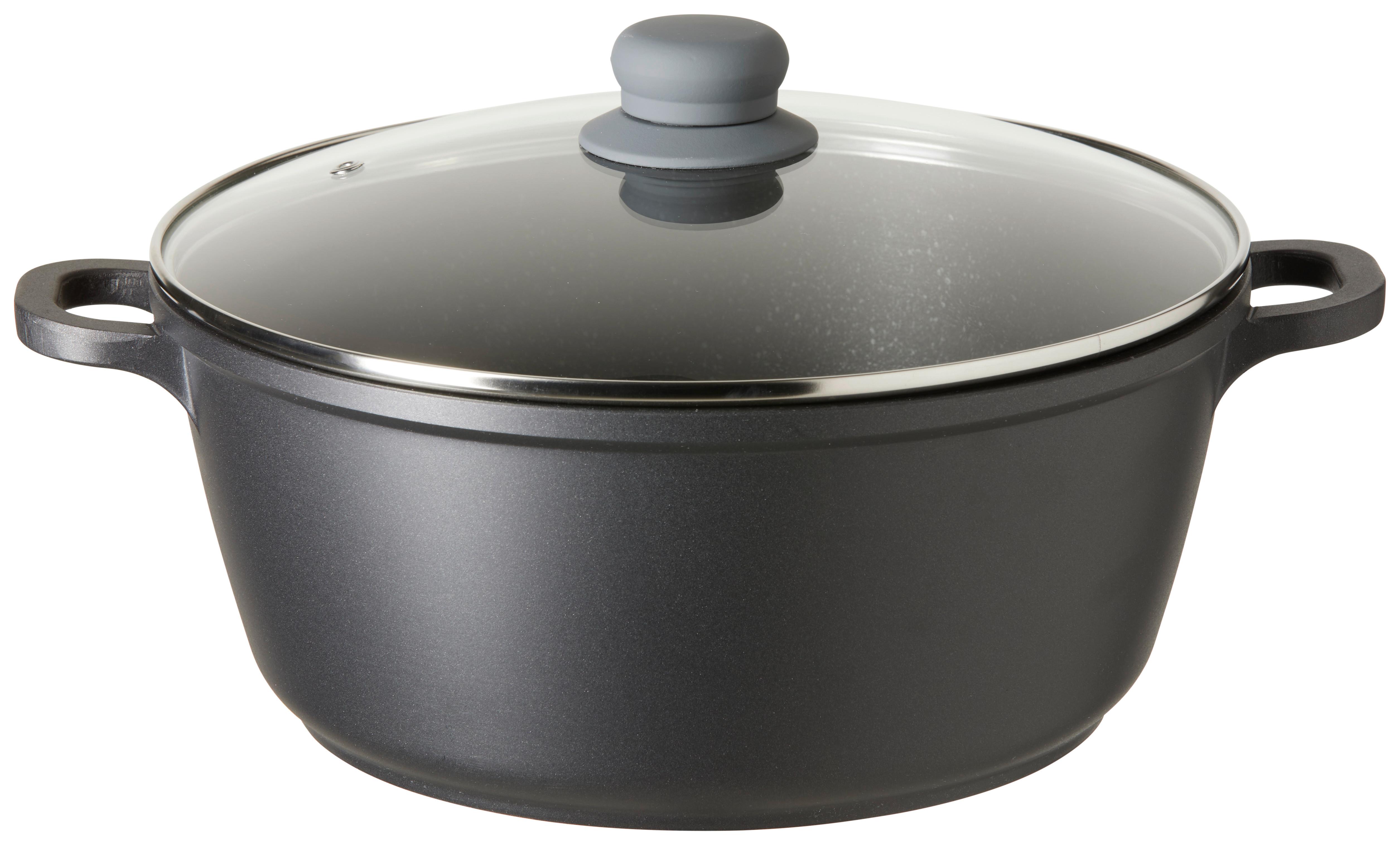 Kochtopf Smart Ø ca. 28cm - Klar/Silberfarben, KONVENTIONELL, Glas/Kunststoff (28/12,3cm) - Modern Living