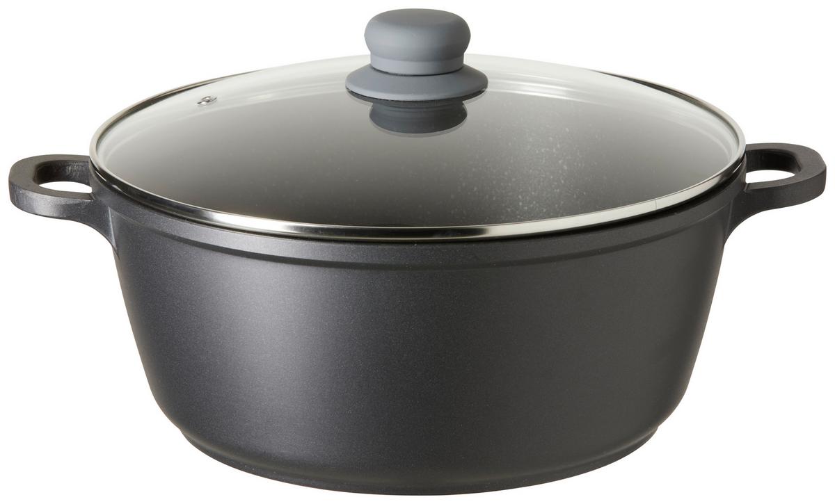 Főzőedény Smart - fekete/ezüstszínű, Konventionell, műanyag/Üveg (28/12,3cm) - Modern Living