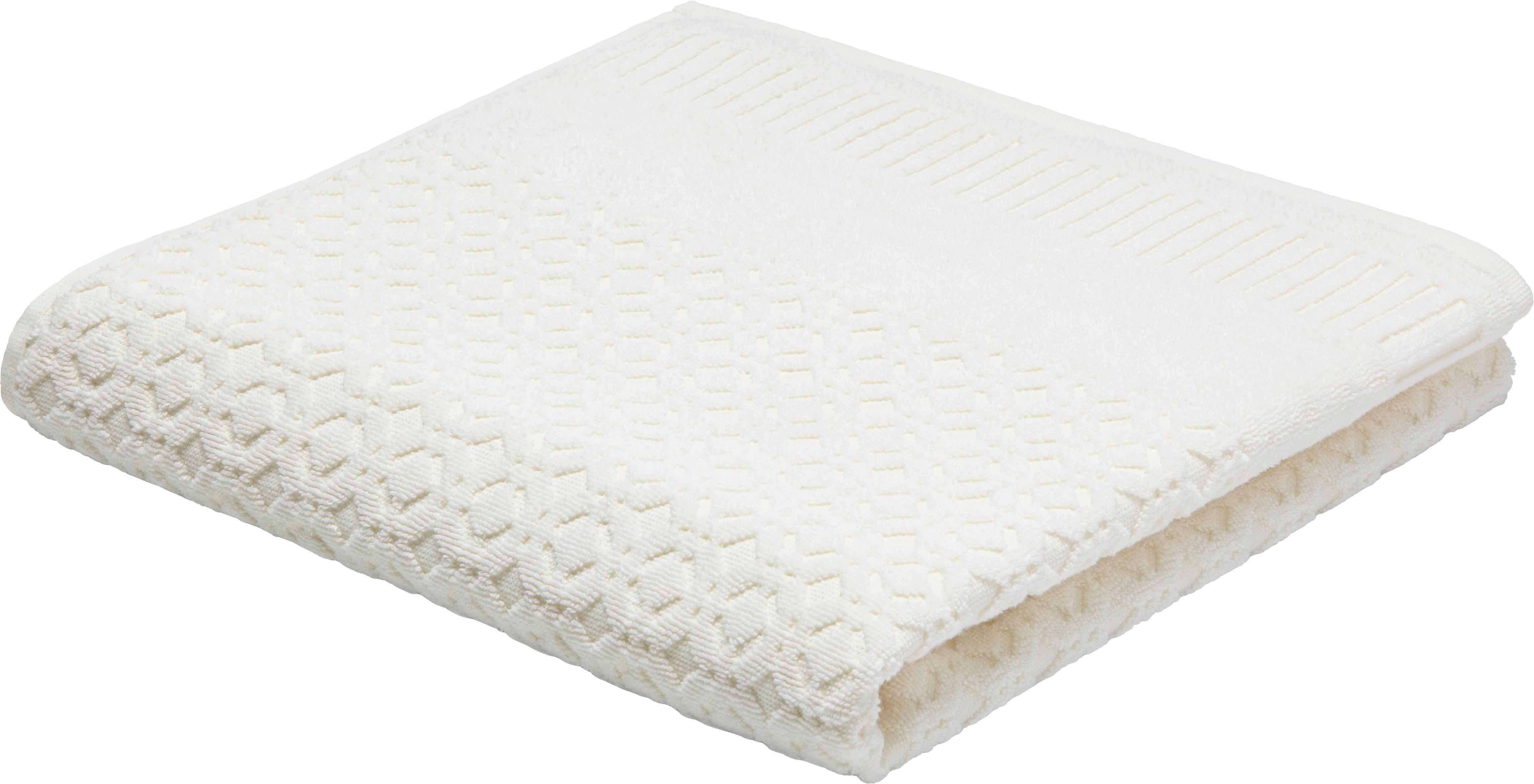 Gästetuch Carina Weiß - weiss, Romantik / Landhaus, Textil (30/50cm) - Modern Living