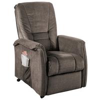 Relaxsessel Harry Braun Velours - Schwarz/Braun, Design, Kunststoff/Textil (77/107/88cm) - Livetastic