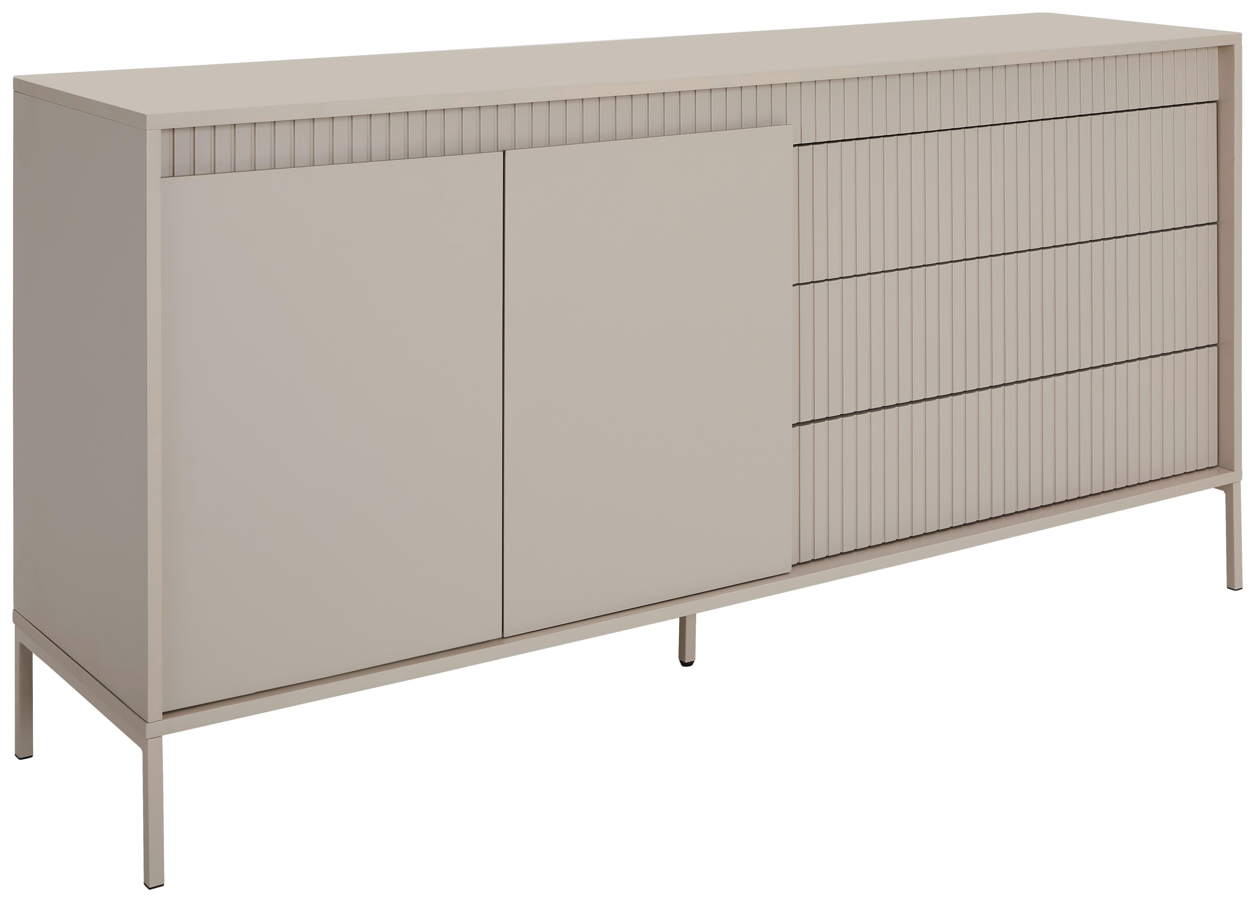 KOMODA SZEROKA SELINA - kaszmir, Design, materiał drewnopochodny/metal (160/77/40cm) - Xora