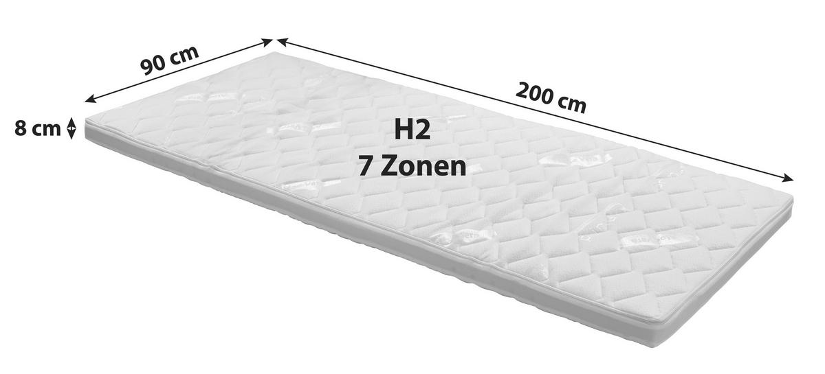 Nadmadrac Gamma - bijela, tekstil (90/200cm) - Nadana